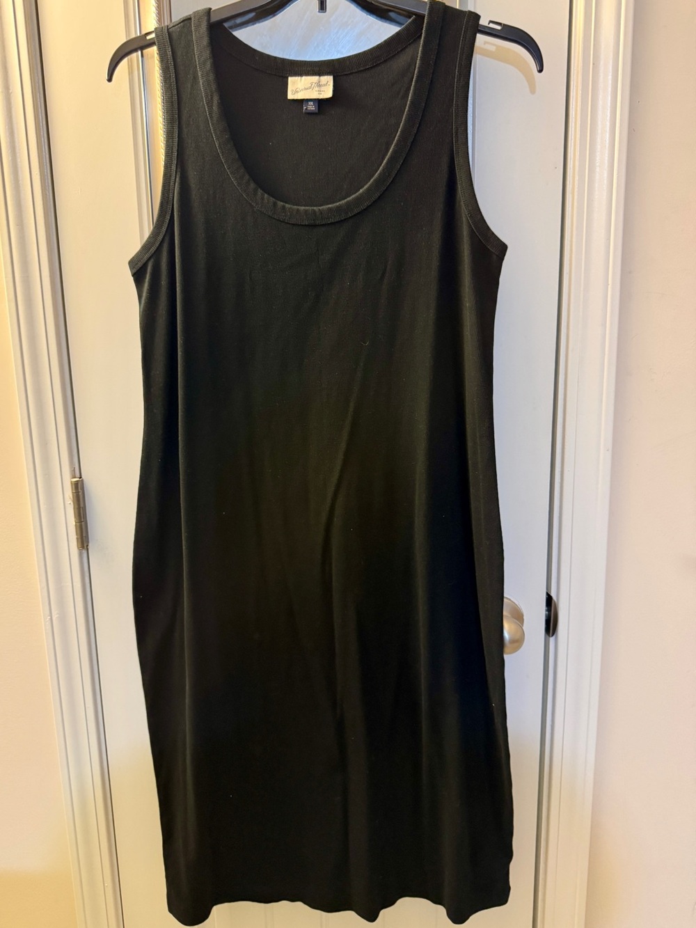 Universal Thread Black Ribbed Midi Tank Dress Size XXL